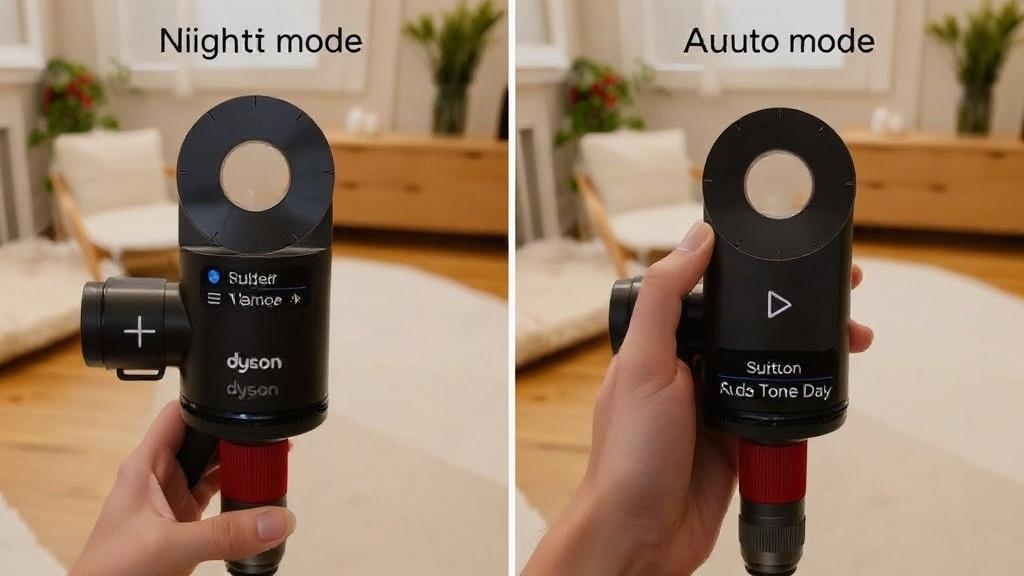 Настройка ночного режима и авторежима на Dyson. Практические сценарии использования дома